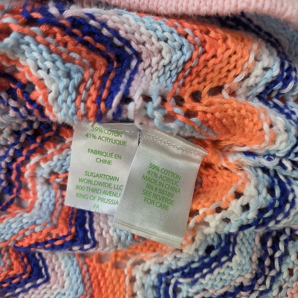 Lilly Pulitzer Samora Multicolor Chevron Knit Sweater Size M - Picture 9 of 13
